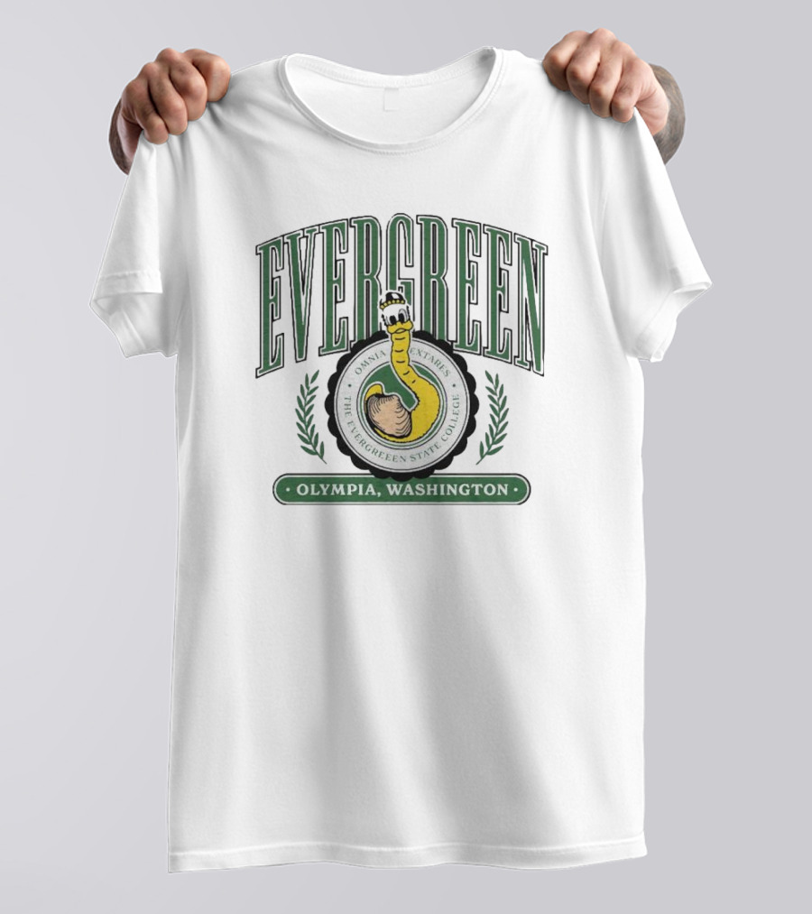 Evergreen State Geoducks Crest Olympia Washington Omnia Extares The Evergreen State College T-Shirt