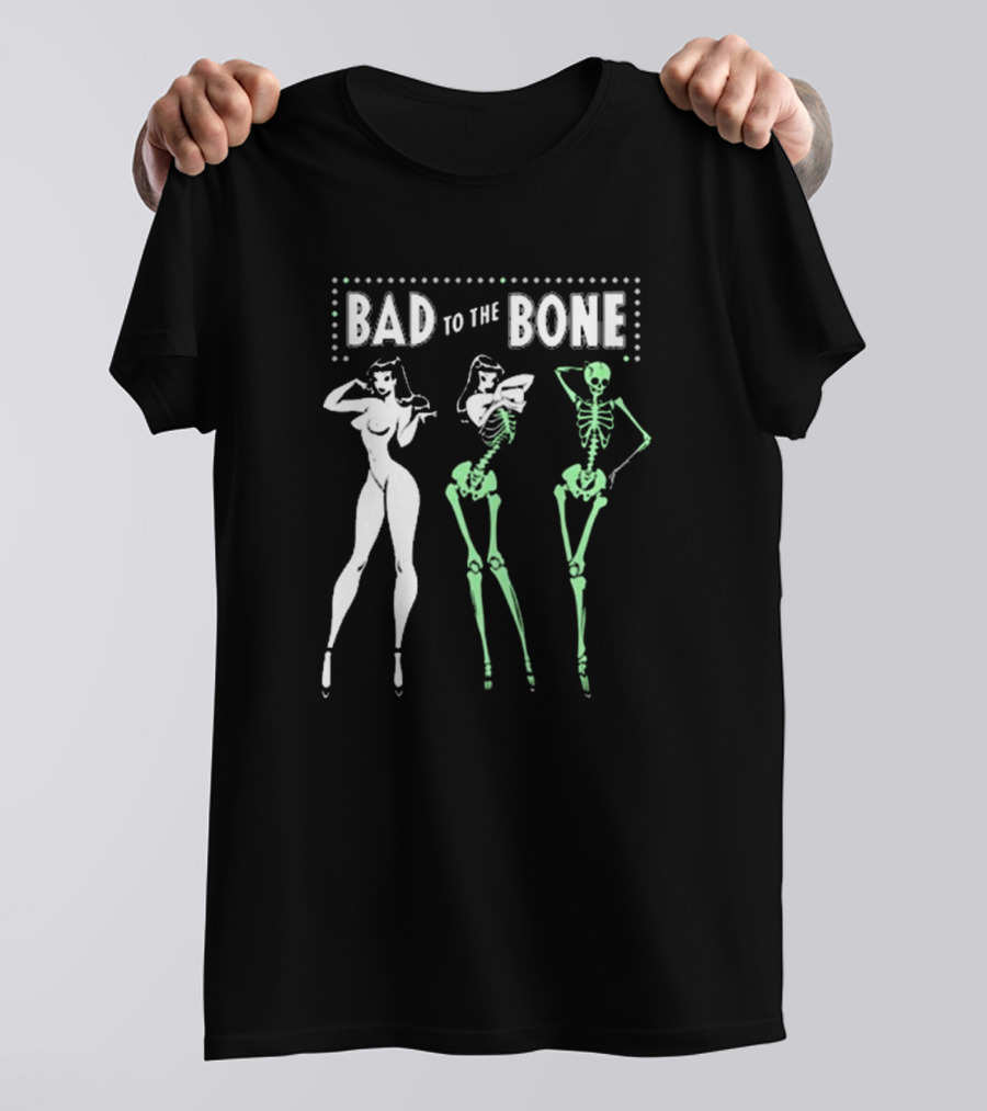 Gothmania666 Sveta Shubina Bad To The Bone Skeleton Pin-Up T-Shirt