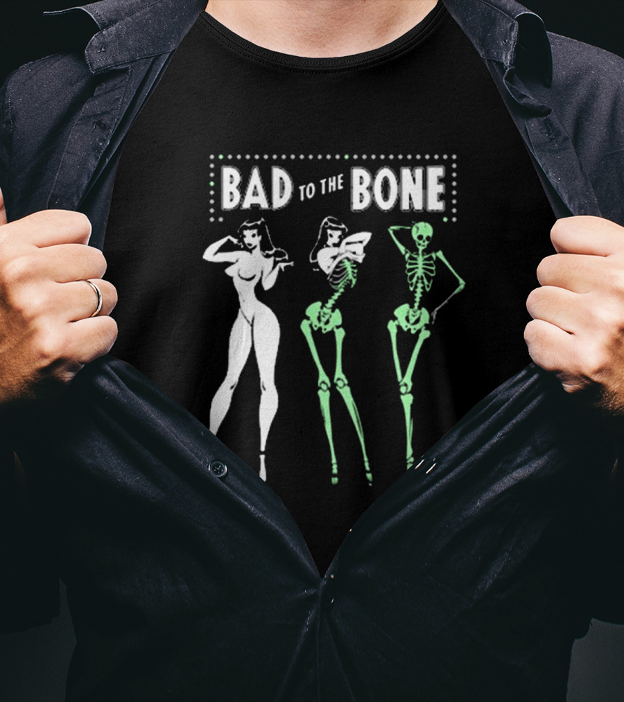 Gothmania666 Sveta Shubina Bad To The Bone Skeleton Pin-Up T-Shirt