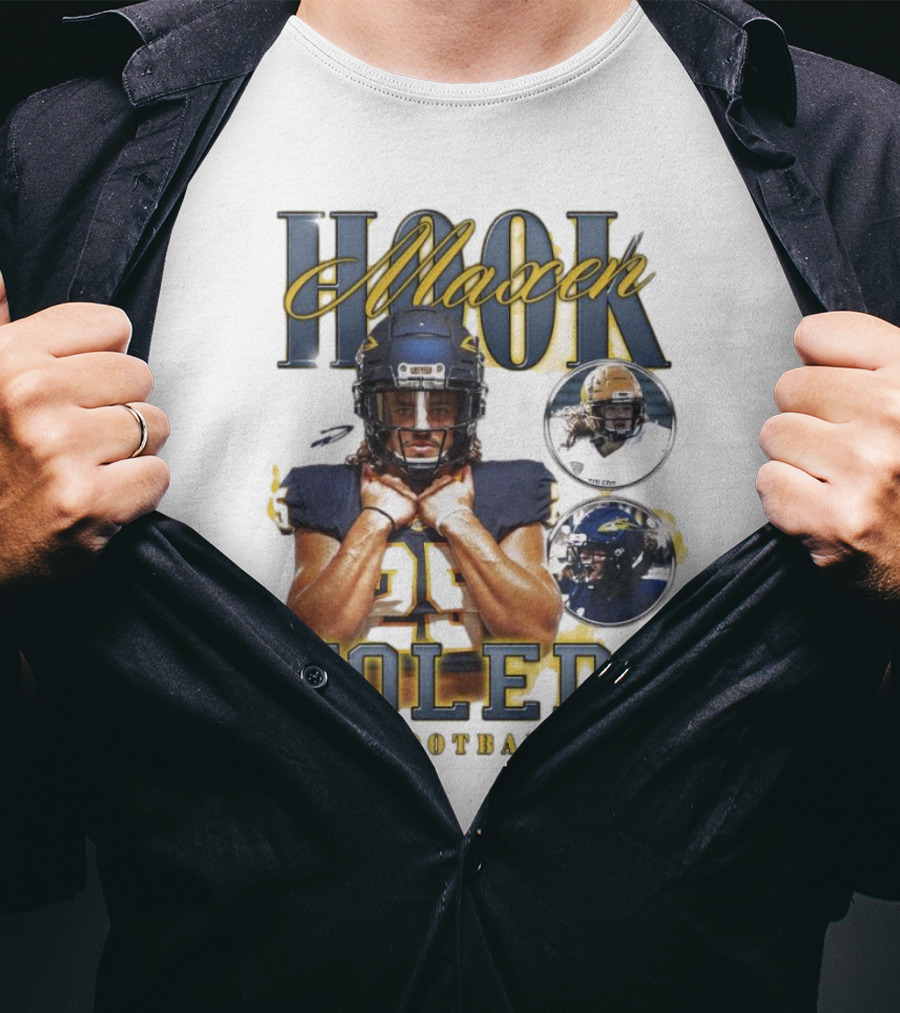 Maxen Hook Toledo Rockets Football Player Action Montage T-Shirt