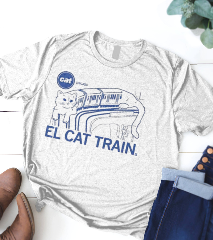 CHICAGO CAT EL CAT TRAIN RAYGUN T-Shirt