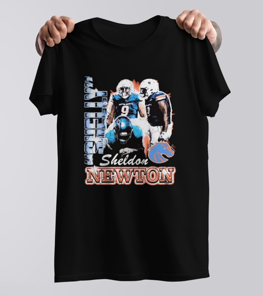 Boise State Broncos Sheldon Newton 90s Style Football Player T-Shirt