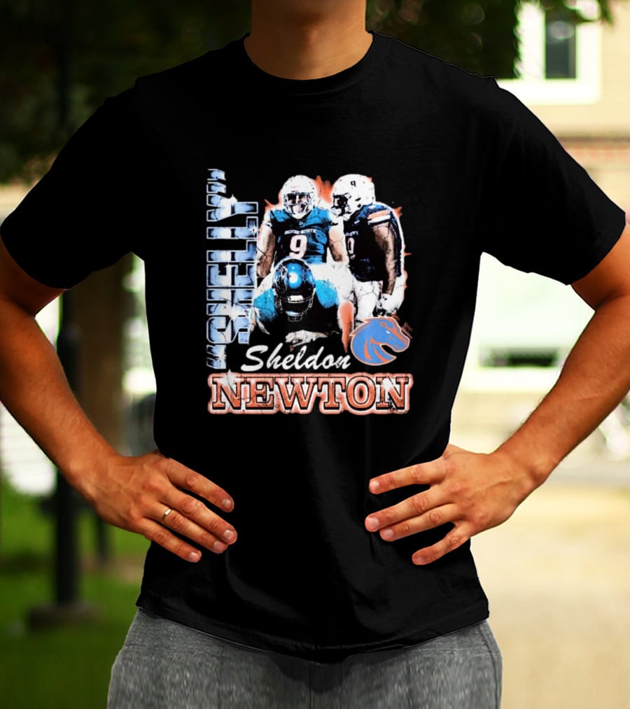 Boise State Broncos Sheldon Newton 90s Style Football Player T-Shirt