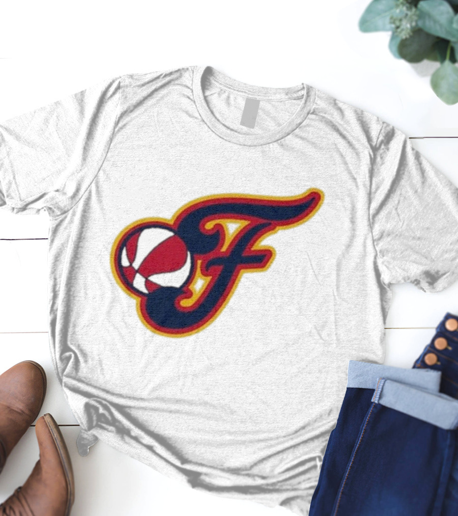 Youth Indiana Fever F Logo Basketball Grey T-Shirt