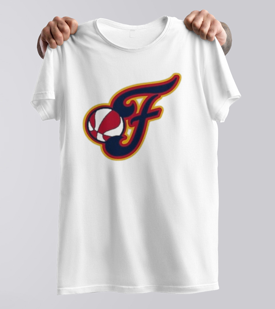 Youth Indiana Fever F Logo Basketball Grey T-Shirt