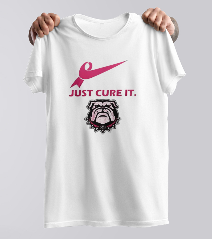 Georgia Bulldogs Just Cure It Pink Ribbon T-Shirt