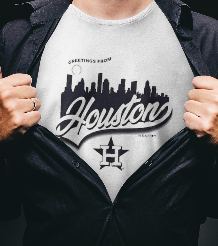 Greetings From Houston Skyline Astros T-Shirt