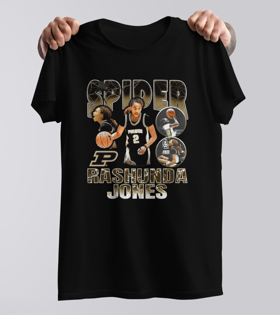 Spider Rashunda Jones Purdue Boilermakers P Basketball T-Shirt