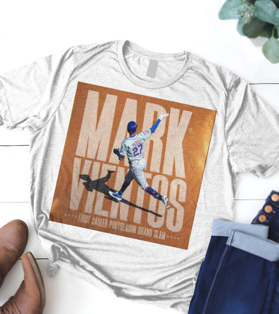 Mark Vientos New York Mets First Career Postseason Grand Slam Baseball Player Action T-Shirt