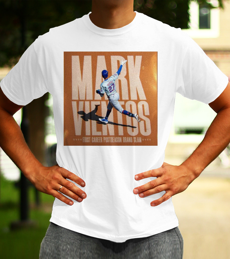 Mark Vientos New York Mets First Career Postseason Grand Slam Baseball Player Action T-Shirt