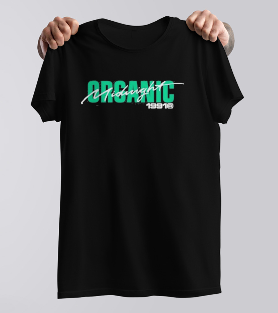 Midnight Organic 1991 Bold Script Emphasis T-Shirt