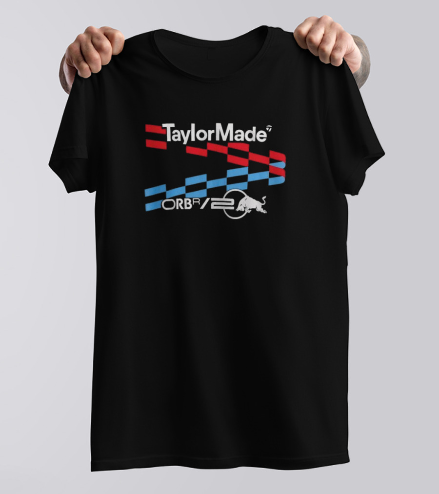 TaylorMade ORBR Red Blue Race Flag Bull T-Shirt