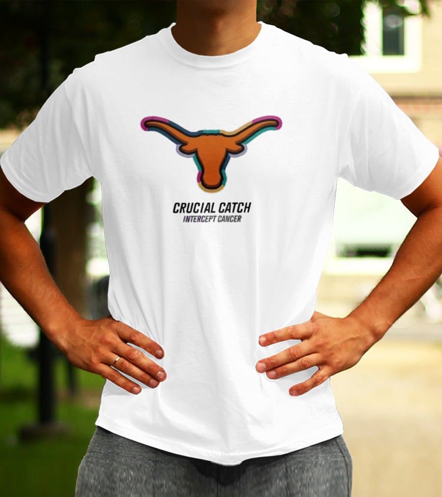 Texas Longhorns Crucial Catch Intercept Cancer T-Shirt