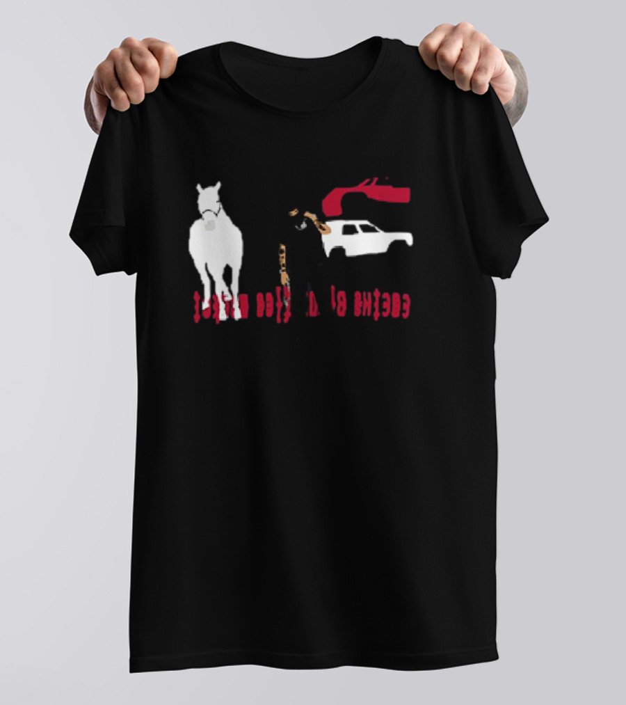 Yeat CPFM Lyfestyle Cover Custom Graphic Featuring Car Horse And Figure T-Shirt