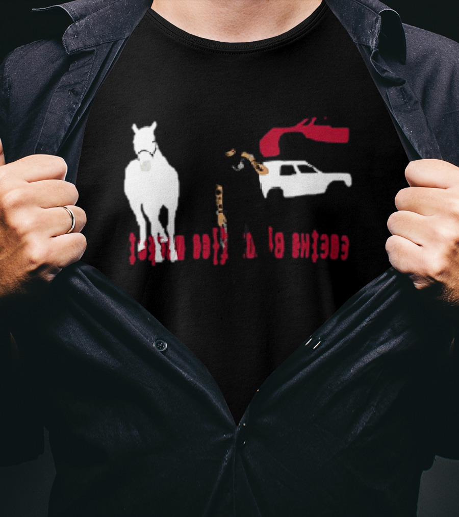 Yeat CPFM Lyfestyle Cover Custom Graphic Featuring Car Horse And Figure T-Shirt