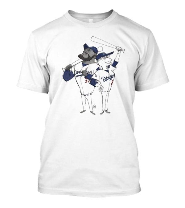 Teoscar And Kiké Dodgers Baseball Doodle Let's Go Dodgers T-Shirt
