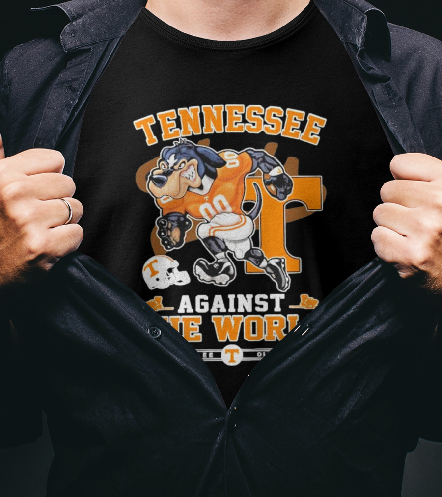 Tennessee Vols Mascot Charging Forward Against The World T-Shirt