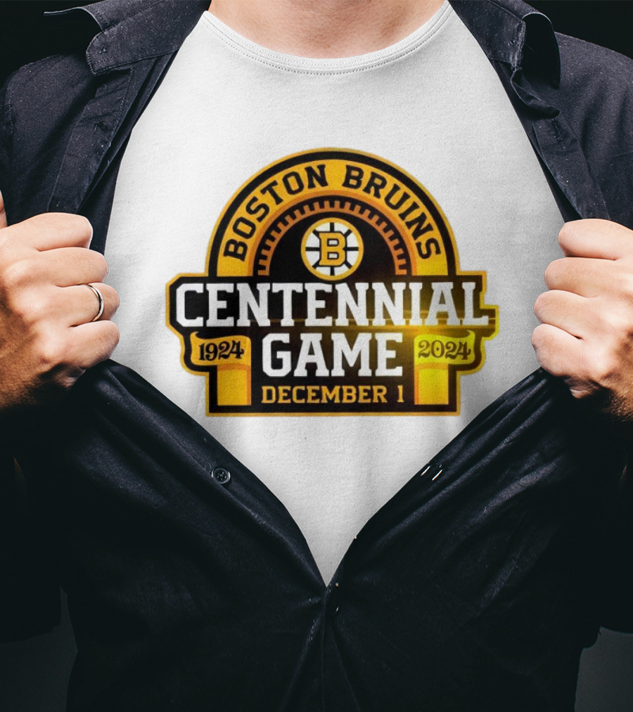Boston Bruins 1924 Centennial Game December 1 T-Shirt