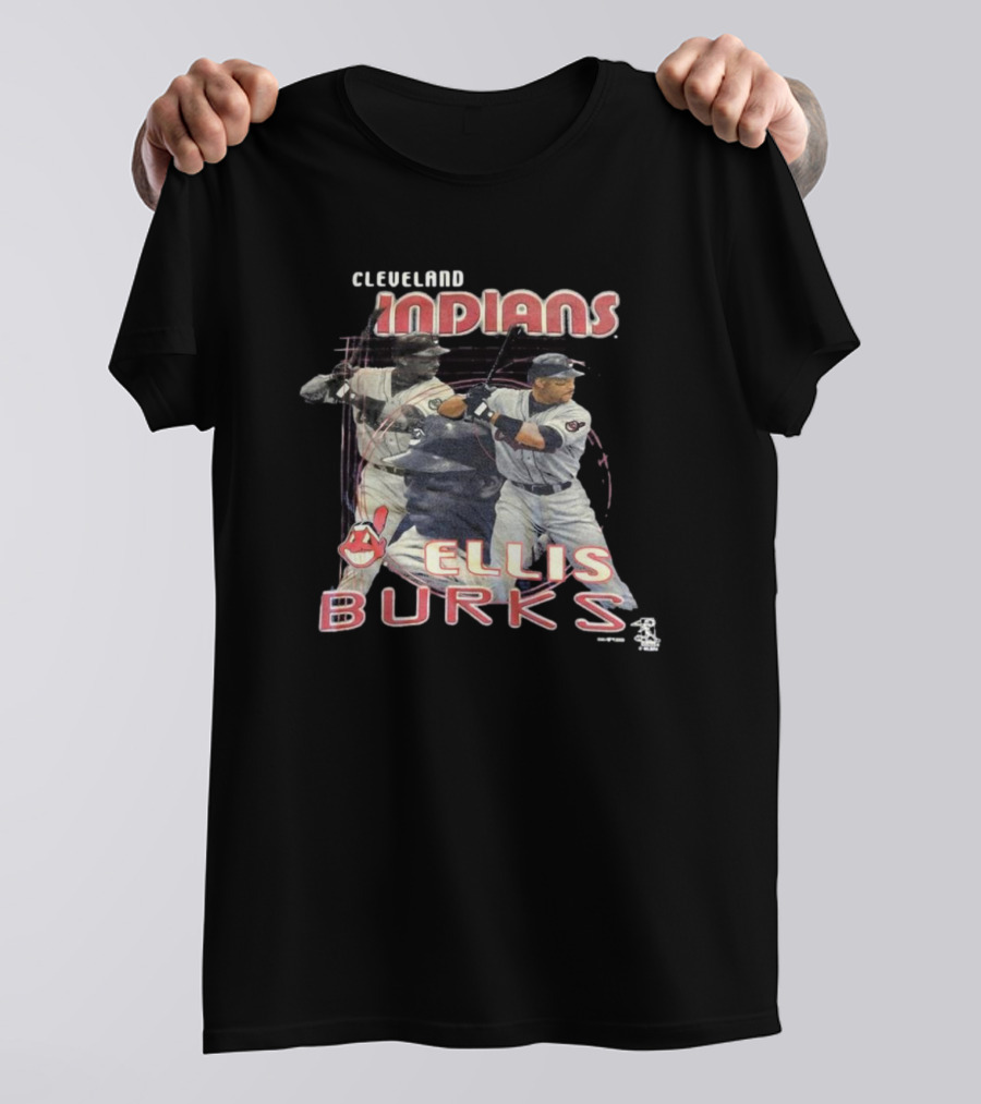 Cleveland Indians Ellis Burks Baseball Player Retro T-Shirt