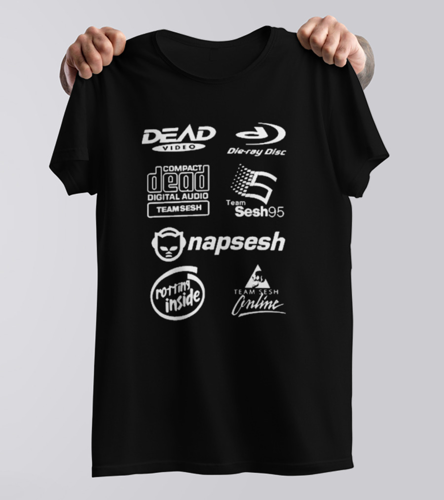 Dead Video Die Ray Disc Compact Dead Digital Audio Team Sesh 95 Napsesh Rotting Inside Team Sesh Online T-Shirt