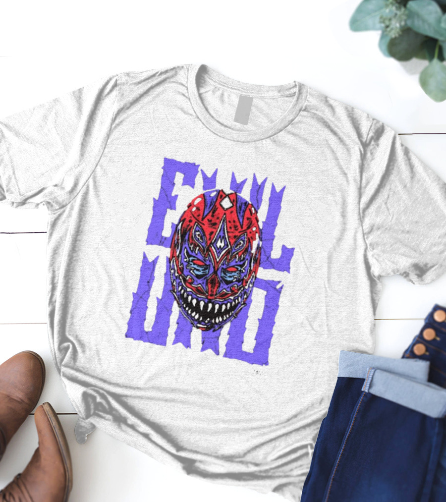 Evil Uno Mask Monster AEW T-Shirt