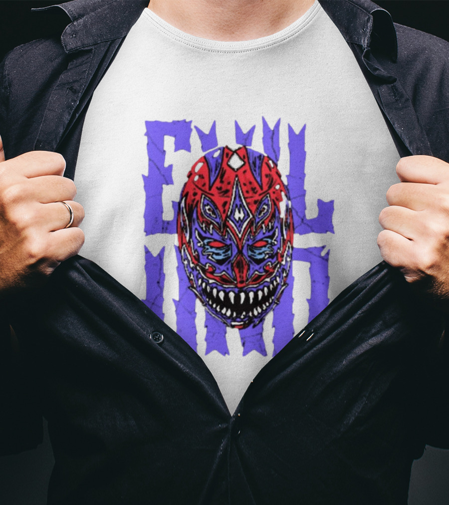 Evil Uno Mask Monster AEW T-Shirt