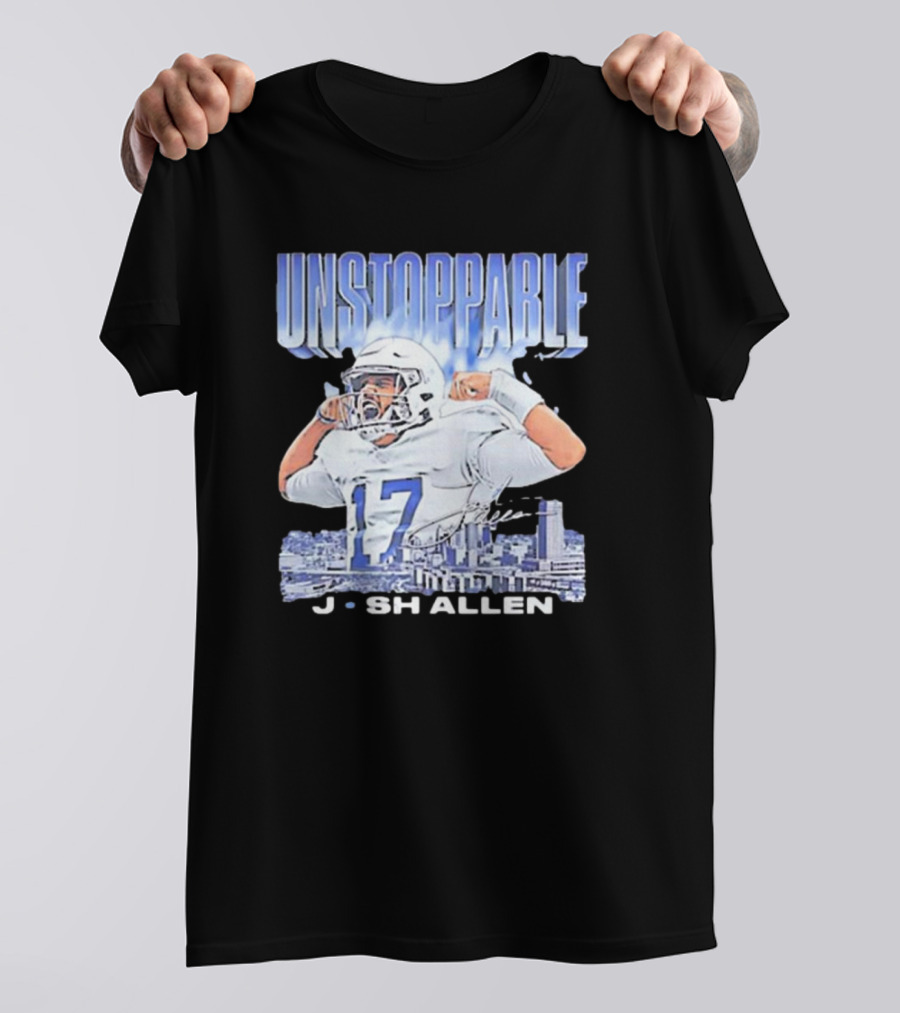 Buffalo Bills NFL Football Josh Allen Unstoppable Vintage 17 T-Shirt