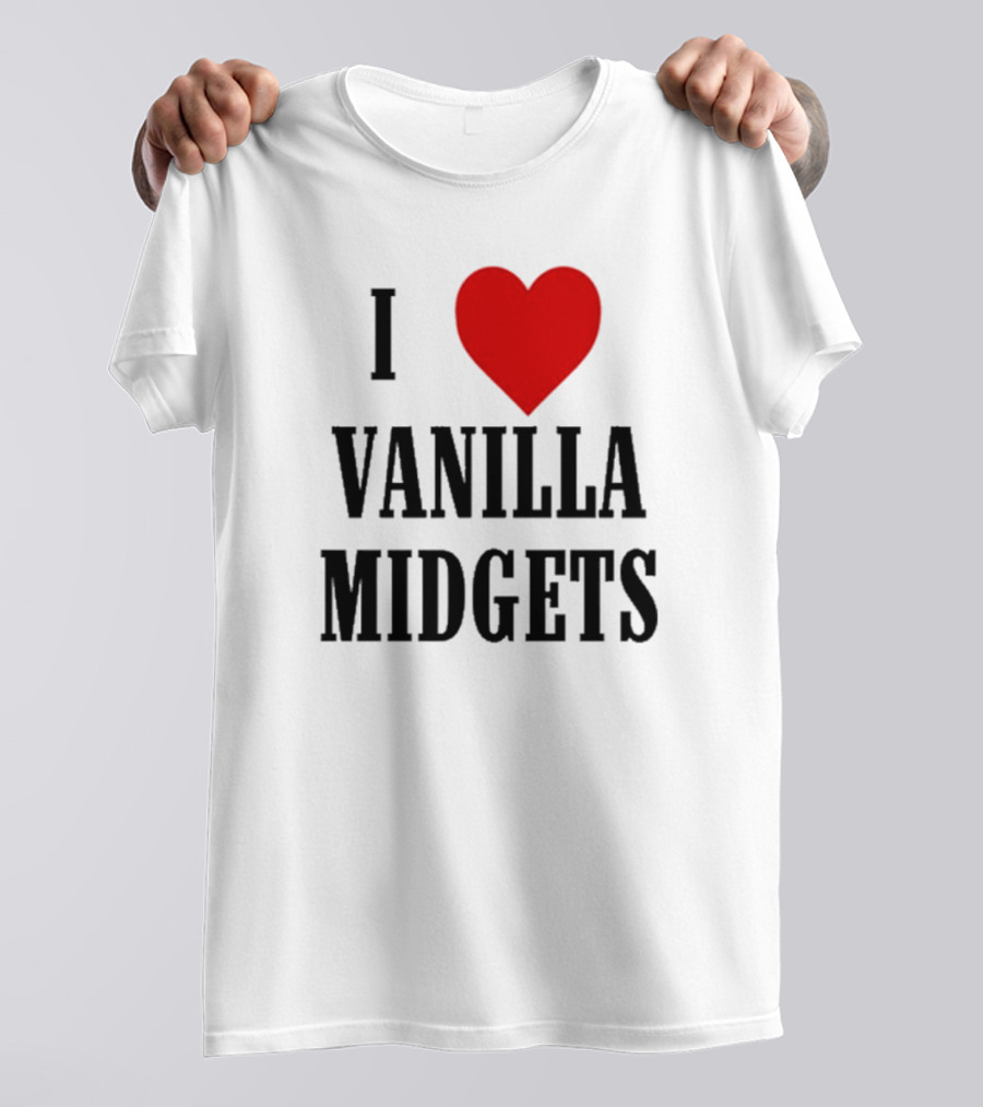 Nick Aldis I Love Vanilla Midgets I Heart Red T-Shirt