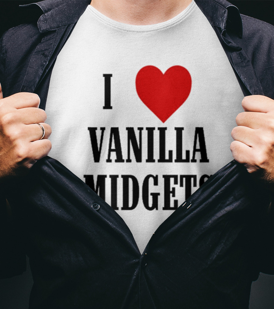 Nick Aldis I Love Vanilla Midgets I Heart Red T-Shirt