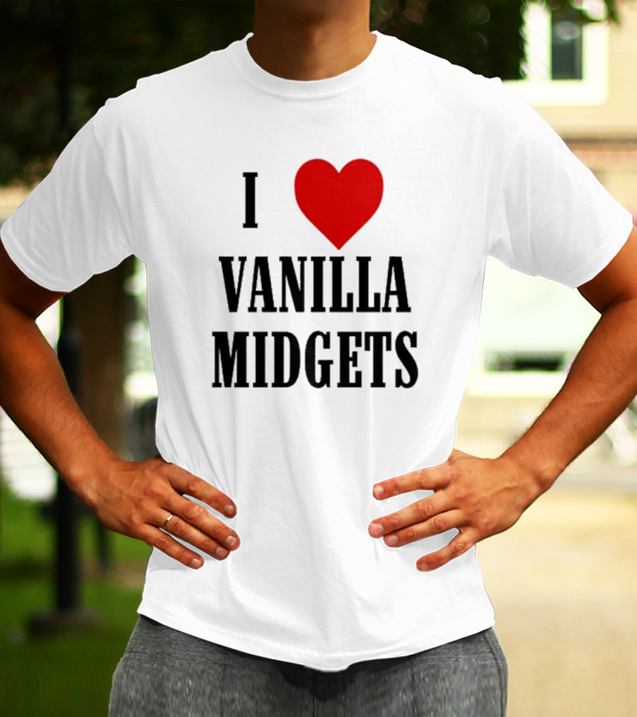 Nick Aldis I Love Vanilla Midgets I Heart Red T-Shirt
