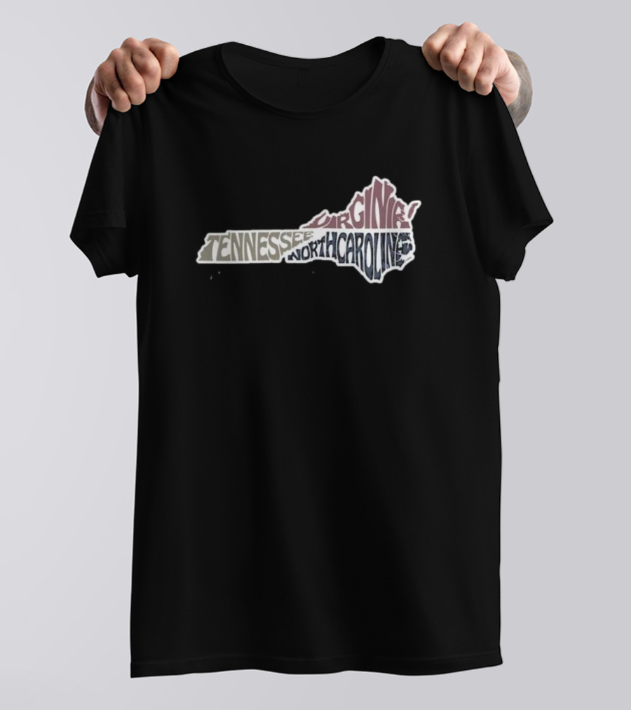 Tennessee Virginia North Carolina Appalachian Strong Map T-Shirt