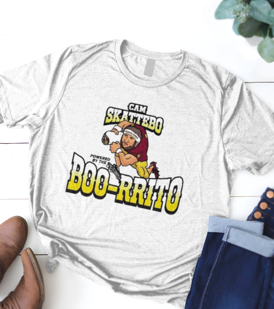 Cam Skattebo Powered By The Boo-rrito Arizona State Sun Devils Caricature T-Shirt