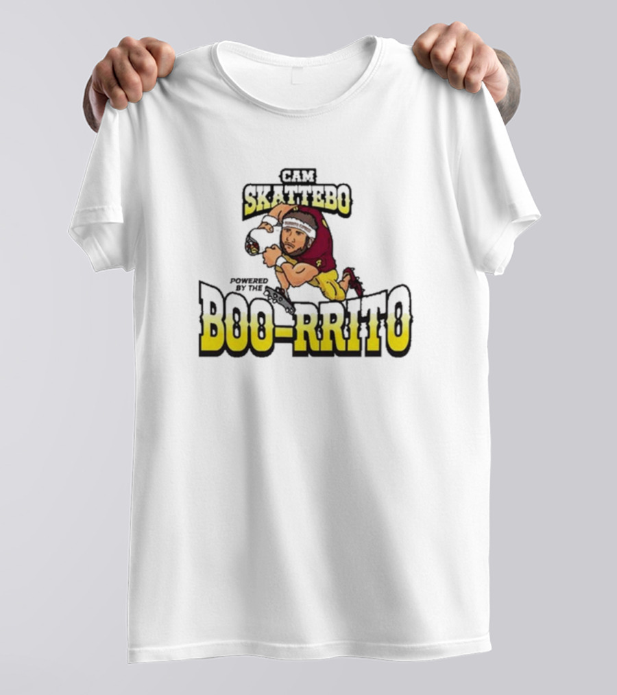 Cam Skattebo Powered By The Boo-rrito Arizona State Sun Devils Caricature T-Shirt