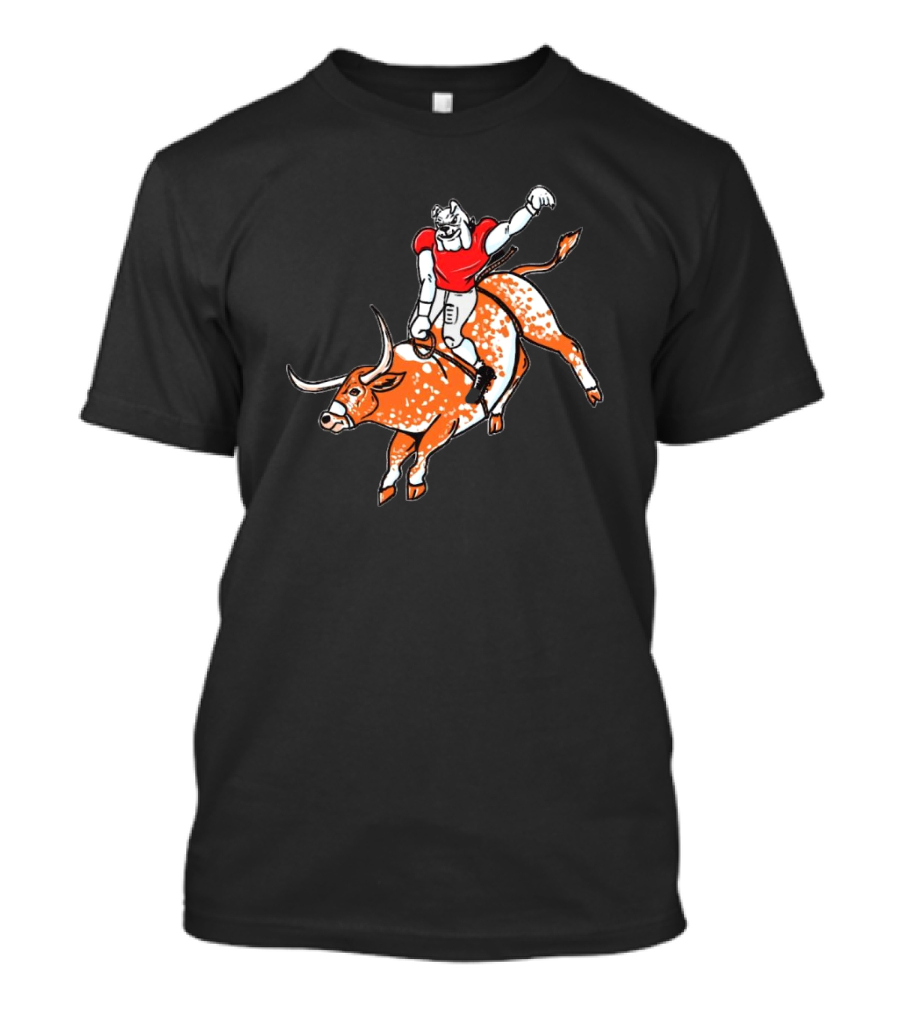 Georgia Bulldogs Riding Texas Longhorns Horns Down T-Shirt