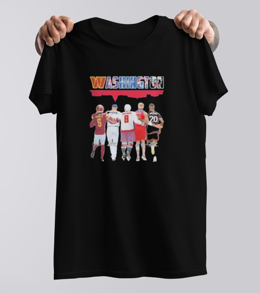 Washington Signatures Daniels Corbin Ovechkin Kuzma Benteke T-Shirt