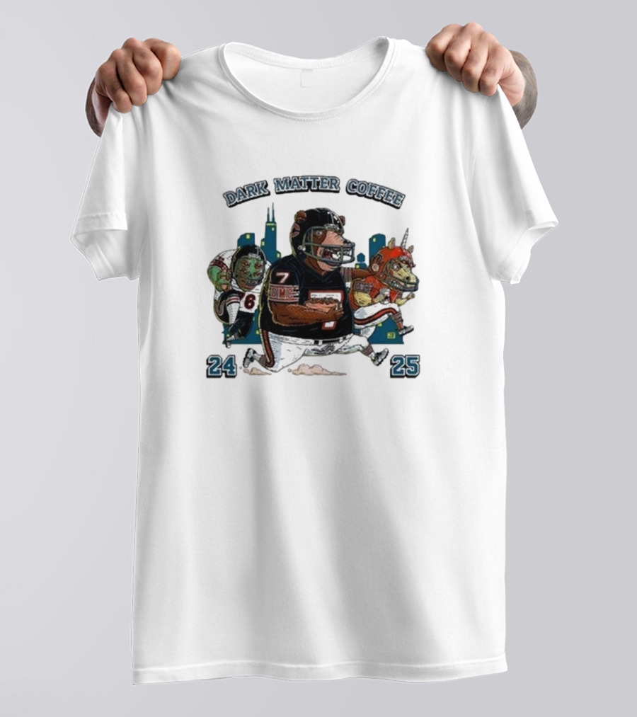 Dark Matter Coffee Da Beans 24 25 Football Monsters T-Shirt