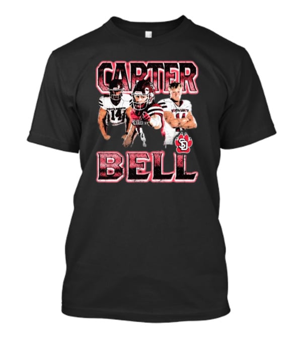 Carter Bell South Dakota Coyotes Football SD Logo 90s Players T-Shirt