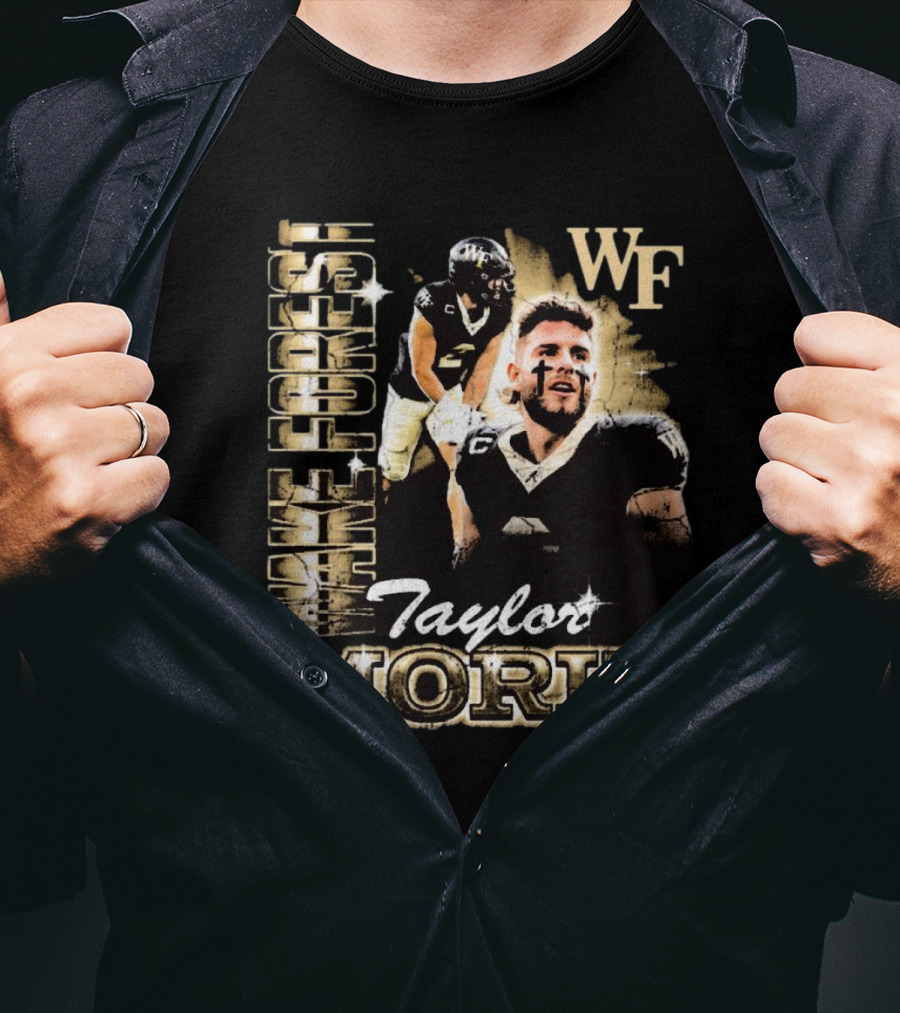 Taylor Morin Wake Forest WF 90s Retro Football Champion T-Shirt