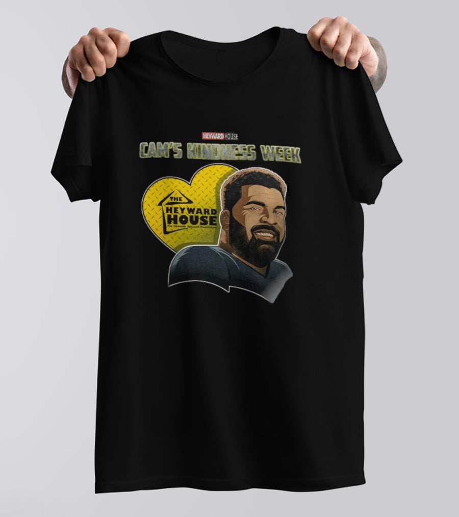 The Heyward House Cam’s Kindness Week Cam Heyward Caricature Pittsburgh Steelers NFL Heart T-Shirt