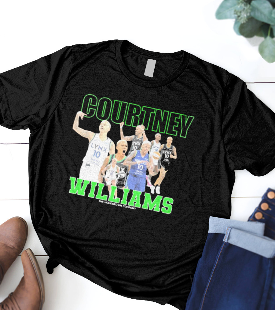 Courtney Williams Minnesota Lynx Lynx 10 The Homegrown Company T-Shirt