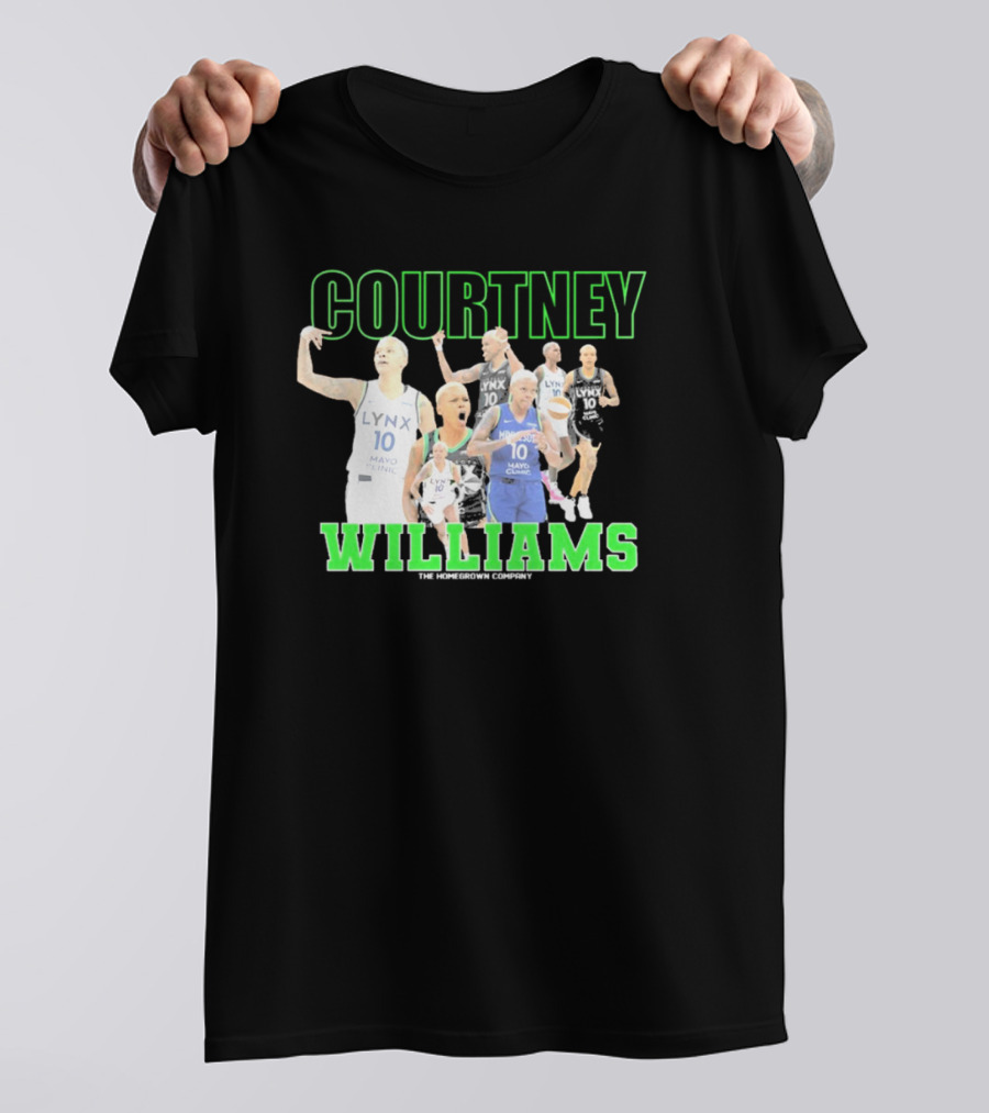 Courtney Williams Minnesota Lynx Lynx 10 The Homegrown Company T-Shirt