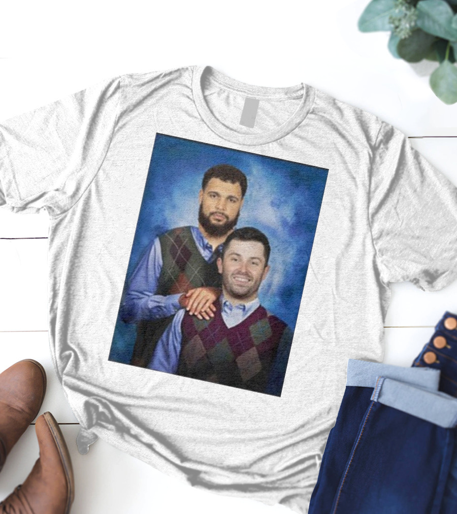 Chase Mclaughlin Wearing Baker Mayfield Mike Evans Step Brothers T-Shirt