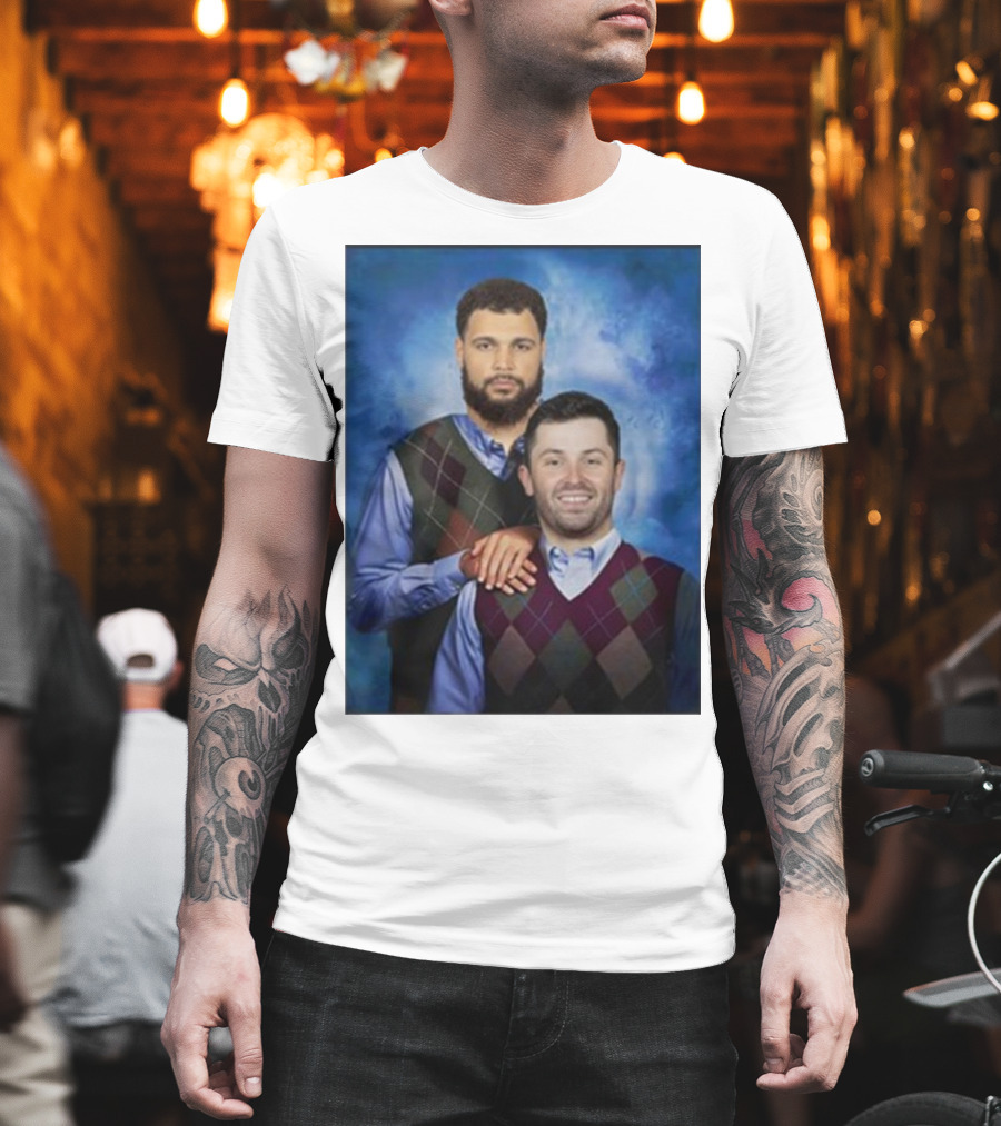 Chase Mclaughlin Wearing Baker Mayfield Mike Evans Step Brothers T-Shirt