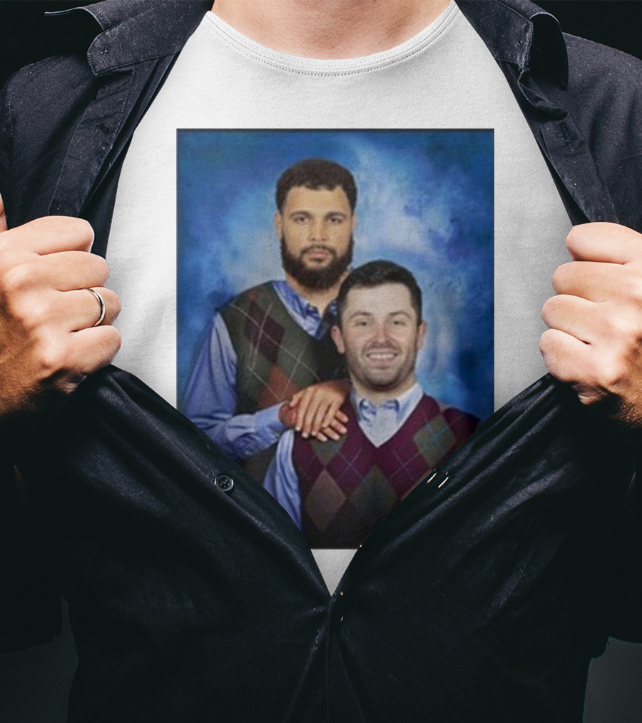 Chase Mclaughlin Wearing Baker Mayfield Mike Evans Step Brothers T-Shirt