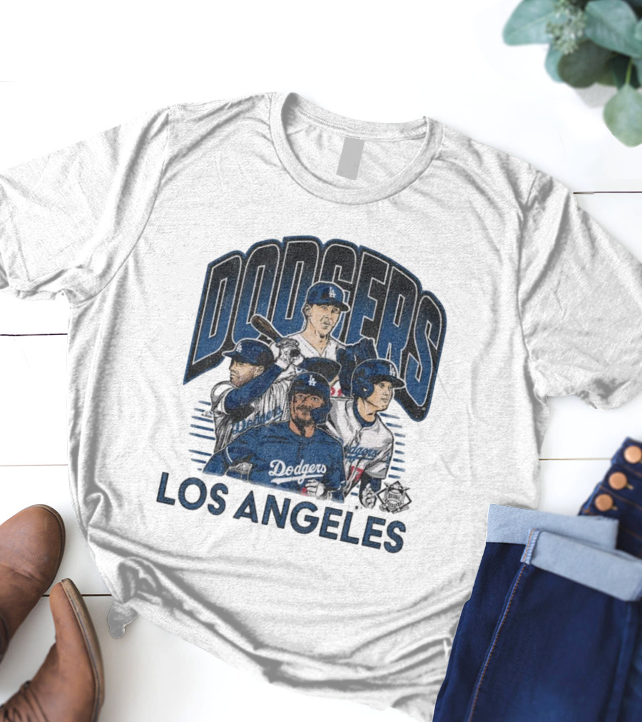 Los Angeles Dodgers Multi Player Vintage Painting T-Shirt