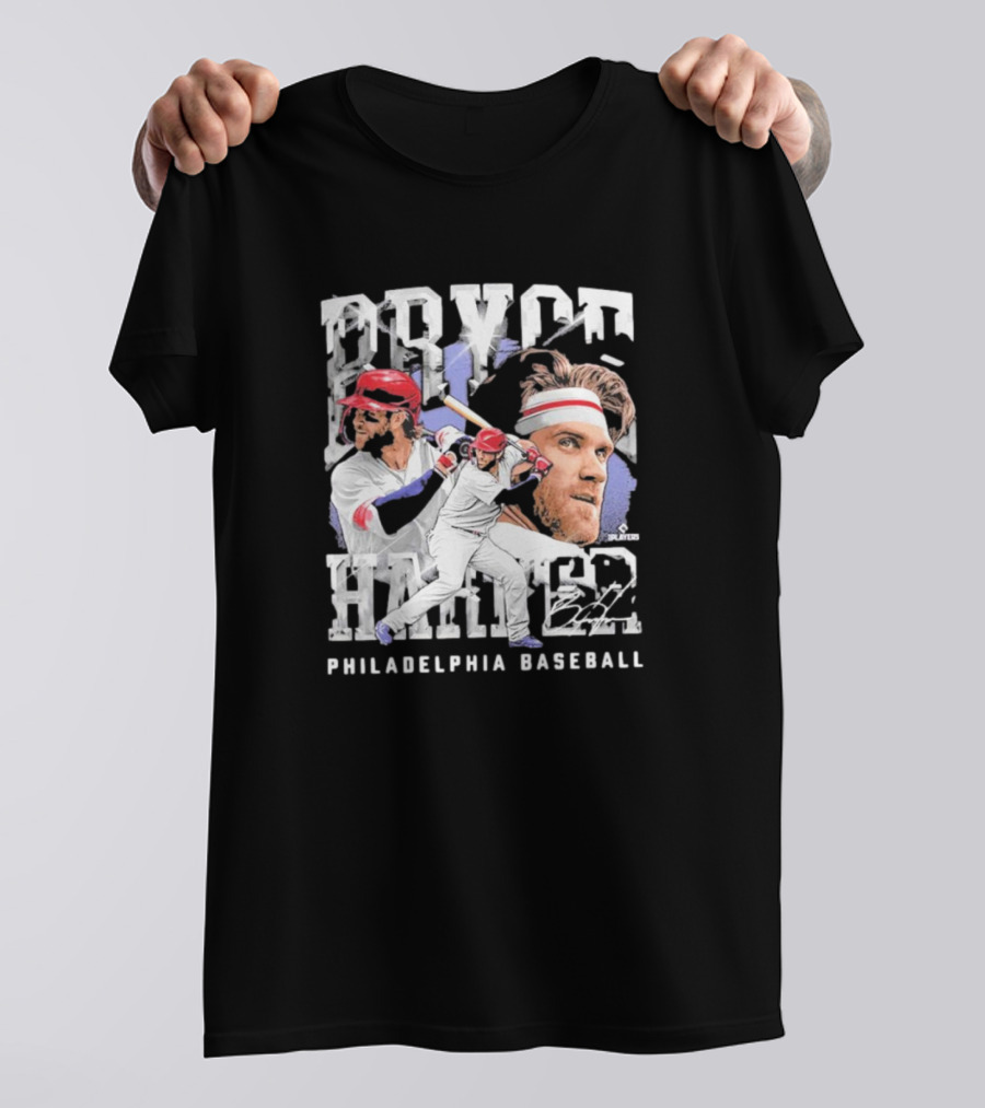 Bryce Harper Philadelphia Baseball MLB Homage Heavyweight Signature T-Shirt