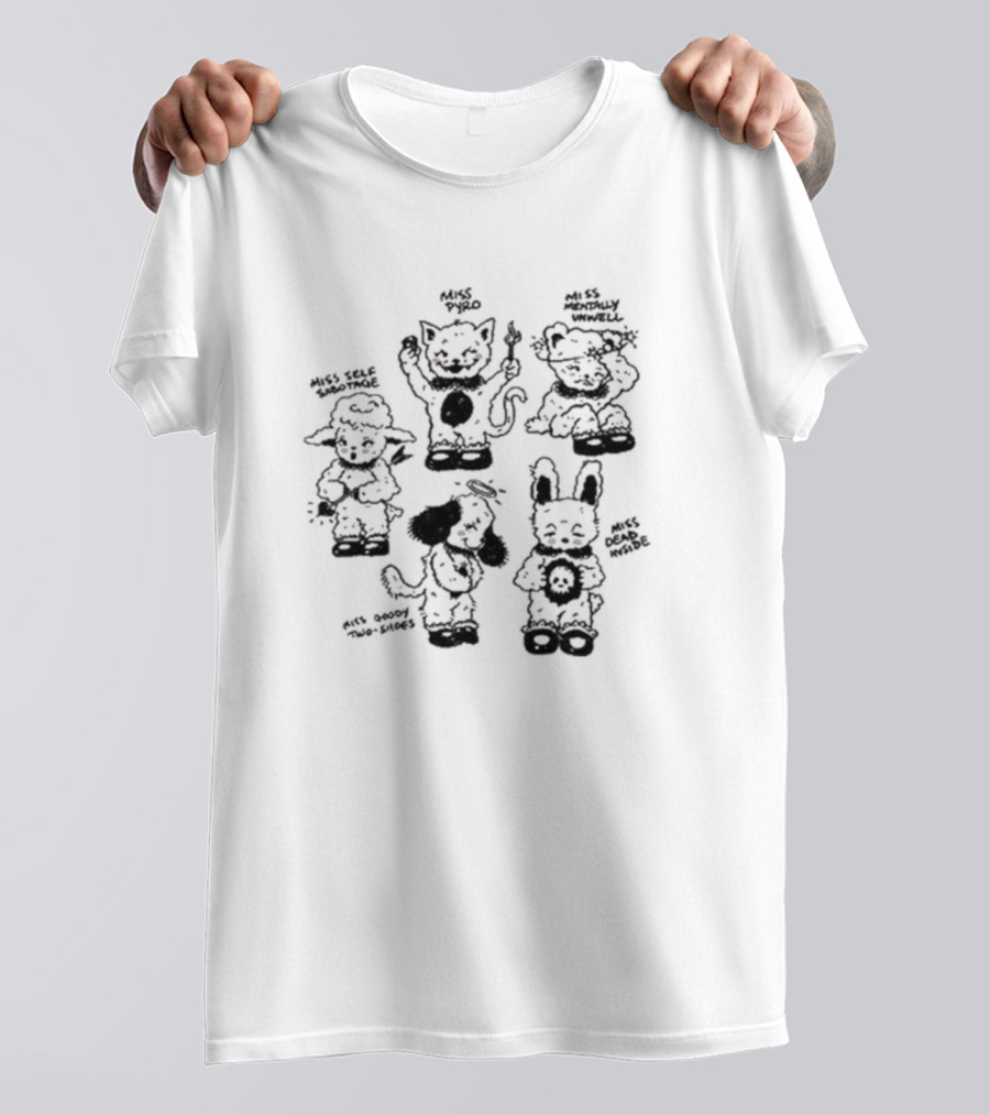 Bi Briggs Miss Pyro Miss Self-Sabotage Miss Mentally Unwell Miss Daddy Issues Miss Dead Inside Characters Raglan T-Shirt