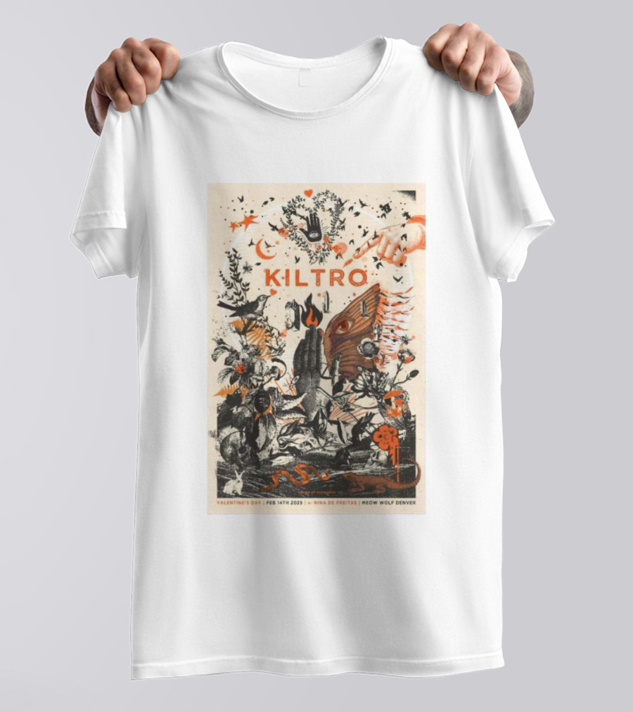 Kiltro Meow Wolf Denver Nina De Freitas Valentine's Day February 14 2025 T-Shirt