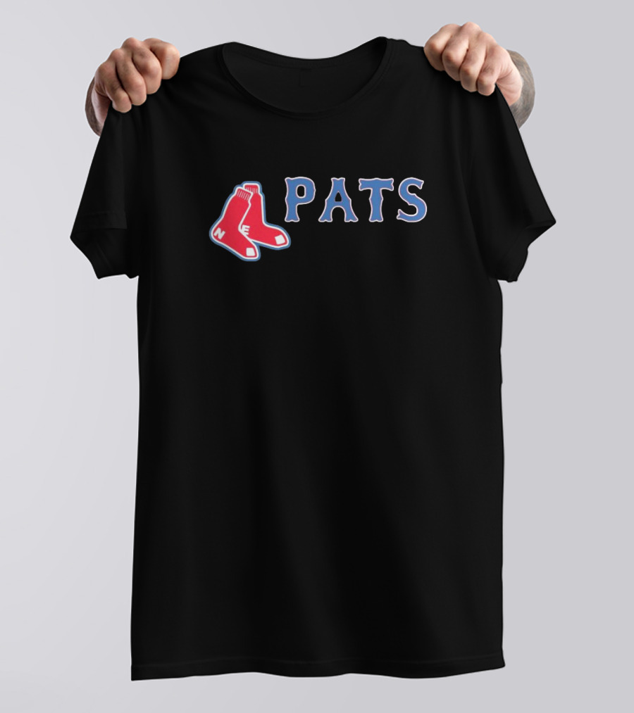 NFL MLB New England Patriots Boston Red Sox Pats Logo Mashup T-Shirt