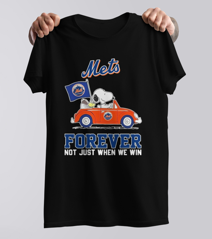 Snoopy And Woodstock Mets Forever Not Just When We Win T-Shirt